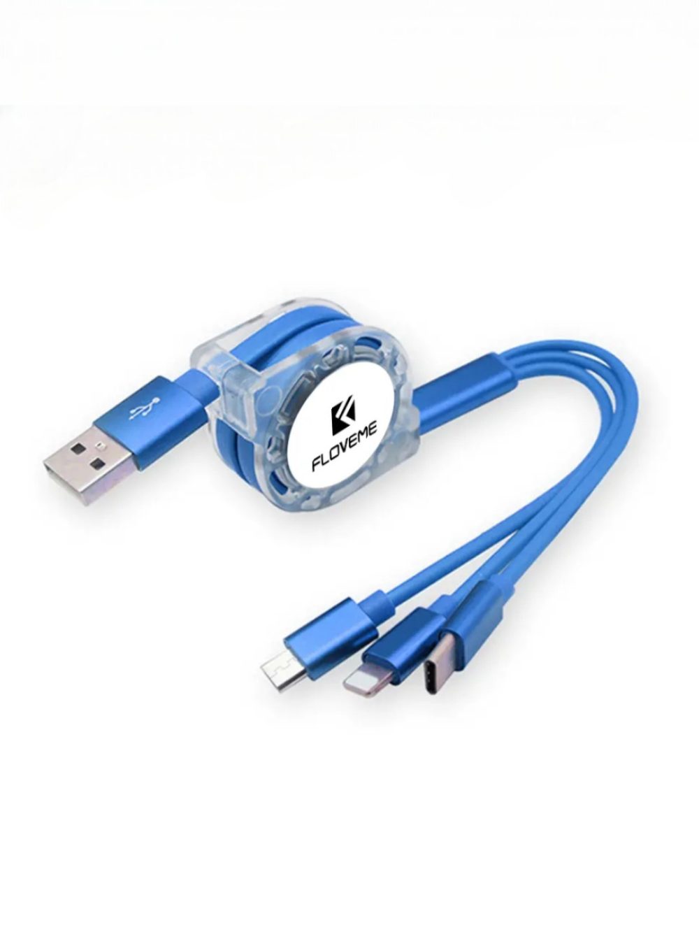 Universal ko'p zaryadlovchi kabeli 3 in 1 iPhone/Micro USB/Type-C