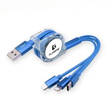 Universal ko'p zaryadlovchi kabeli 3 in 1 iPhone/Micro USB/Type-C