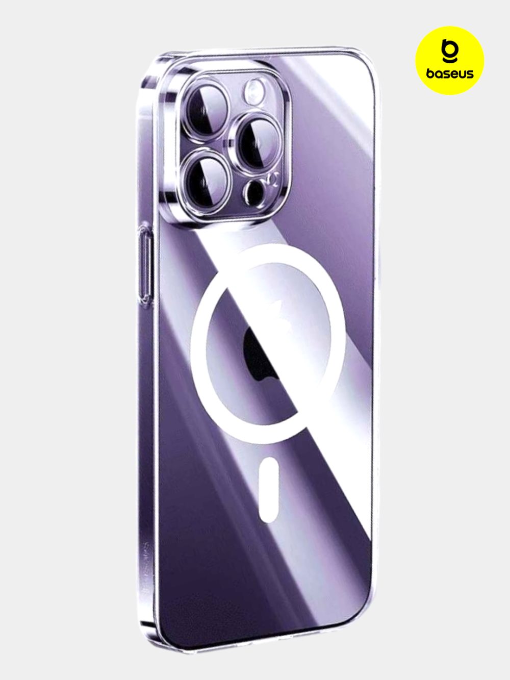 Baseus'dan iPhone 15 seriyali magnit shaffof telefon qutisi