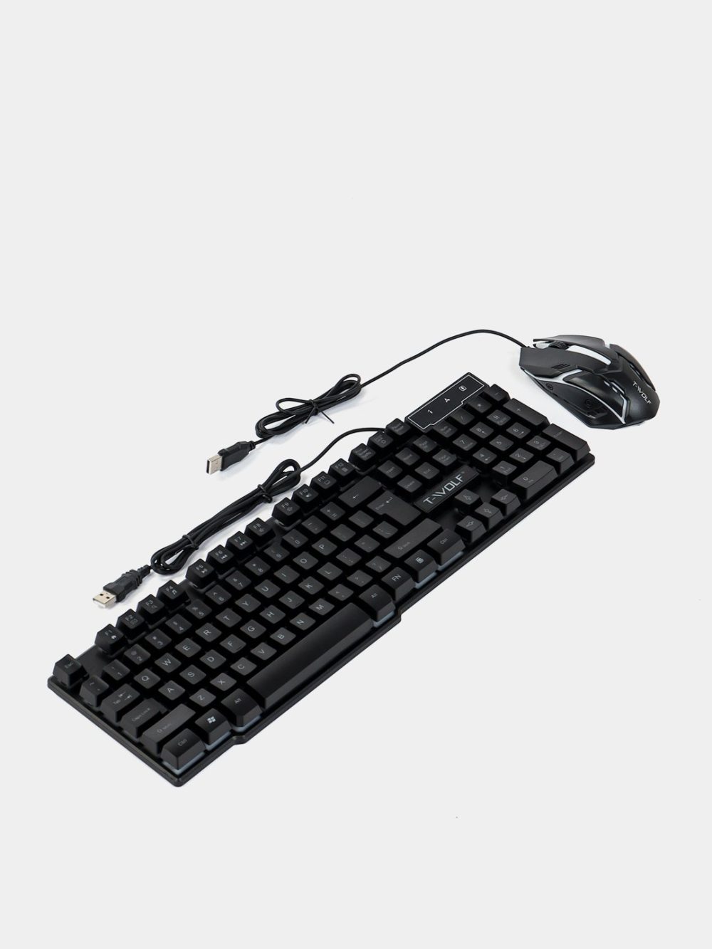 RGB yoritgichli, LED yoritgichli smart o‘yin klaviaturasi va sichqoncha - Image 3