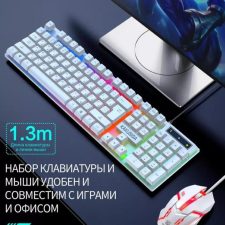 O'yin va ofis klaviaturasi va sichqoncha, KAKUSIGA, T-WOLF, RGB yoritgichli