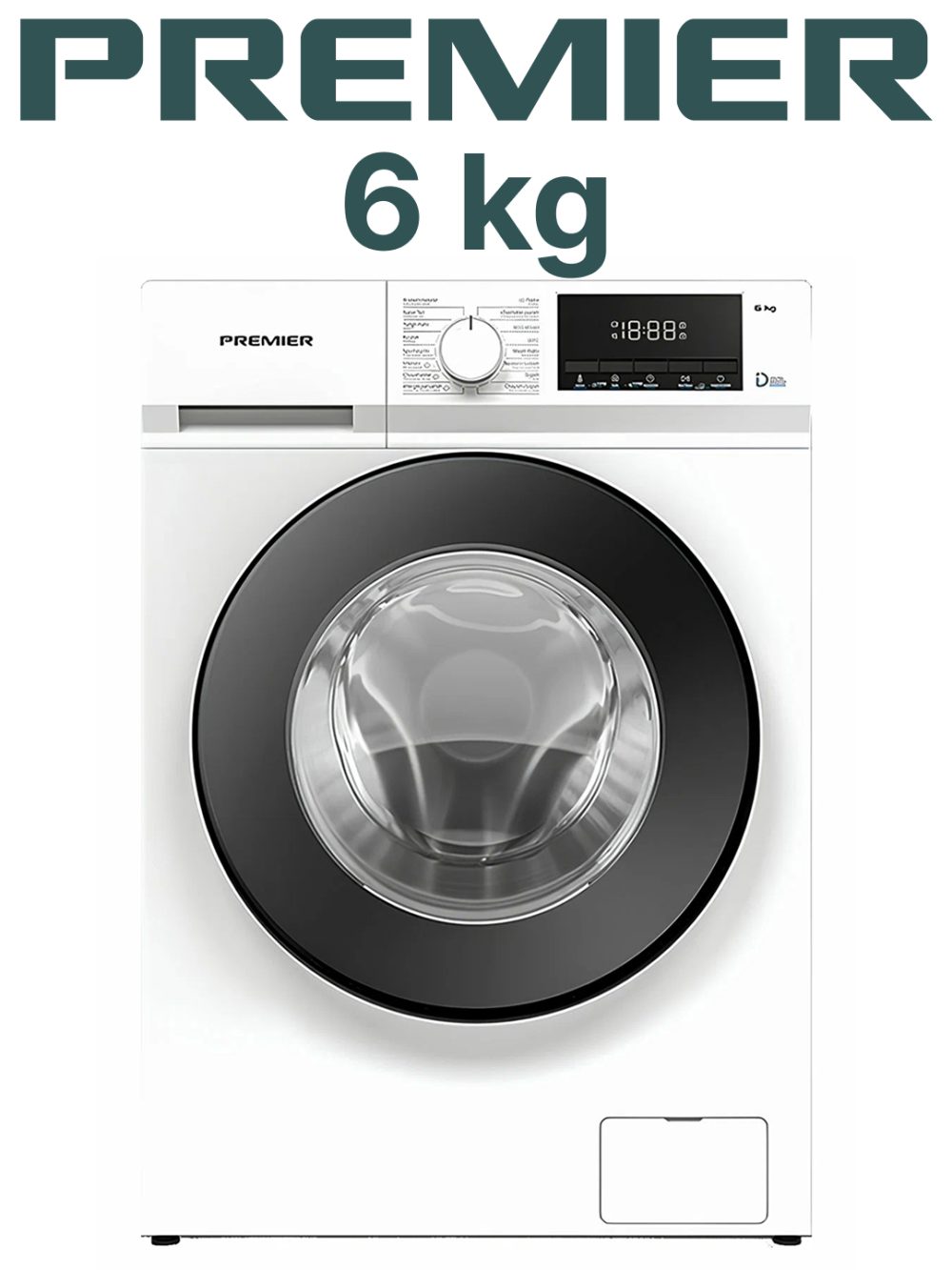 Kir yuvish mashinasi Premier, 6 kg, INVERTER, A+++
